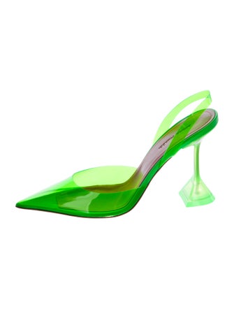 Amina Muaddi PVC Slingback Pumps