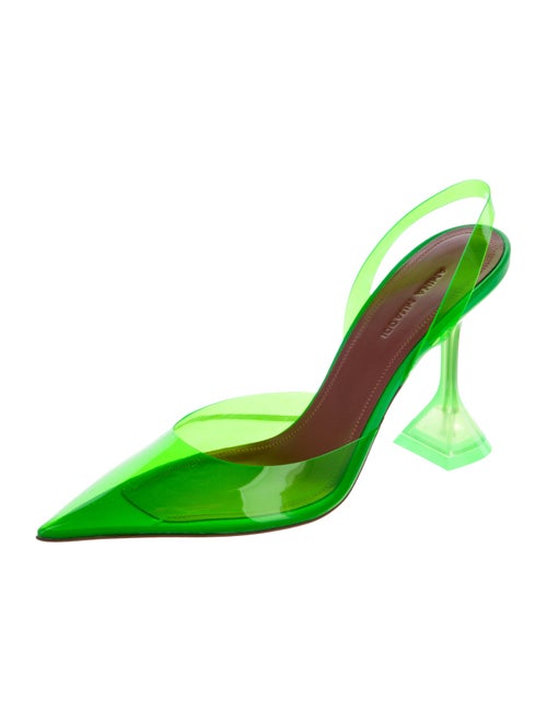 Amina Muaddi PVC Slingback Pumps