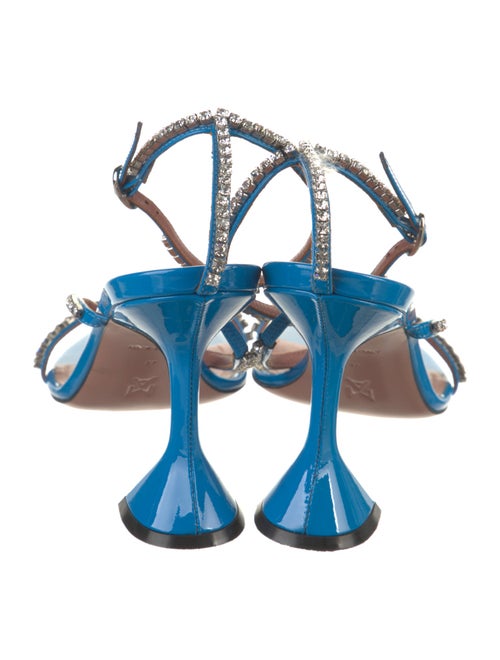 Amina Muaddi Gilda Patent Leather Sandals