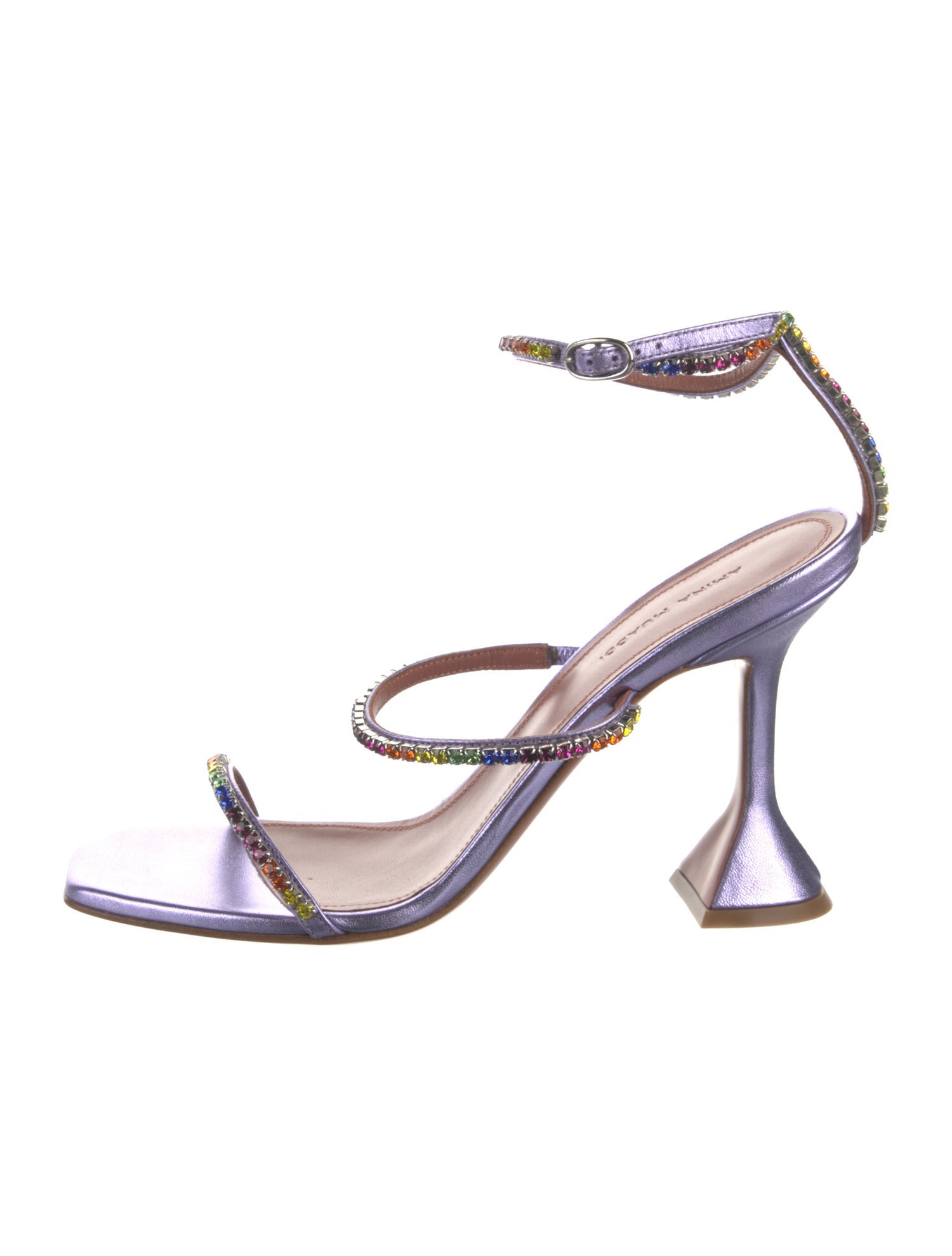 Amina Muaddi Gilda Leather Sandals