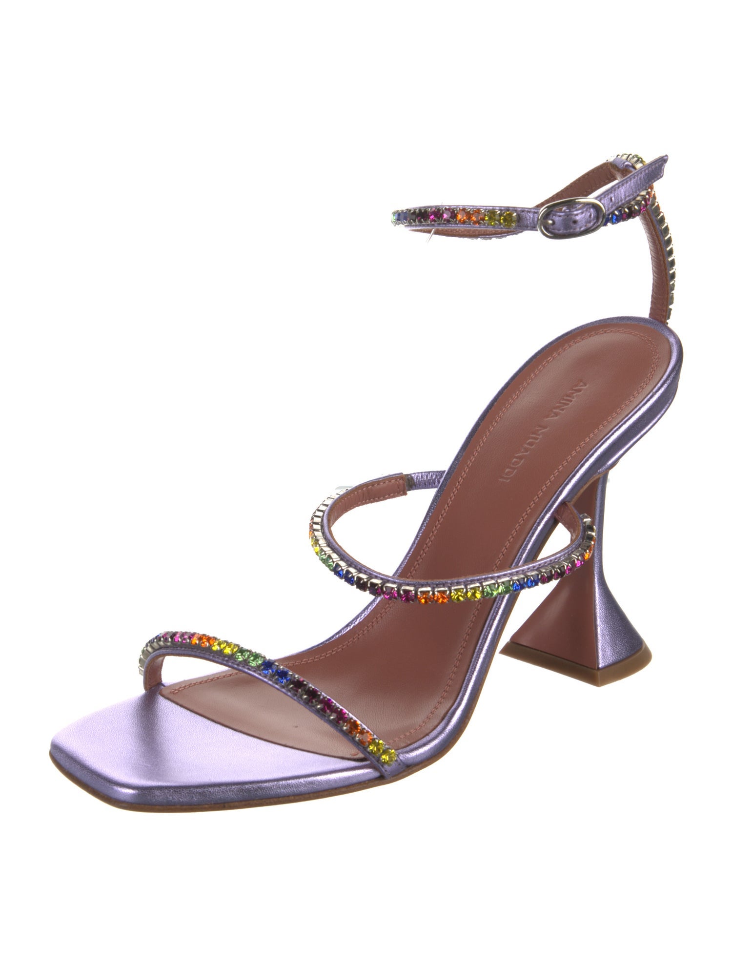 Amina Muaddi Gilda Leather Sandals