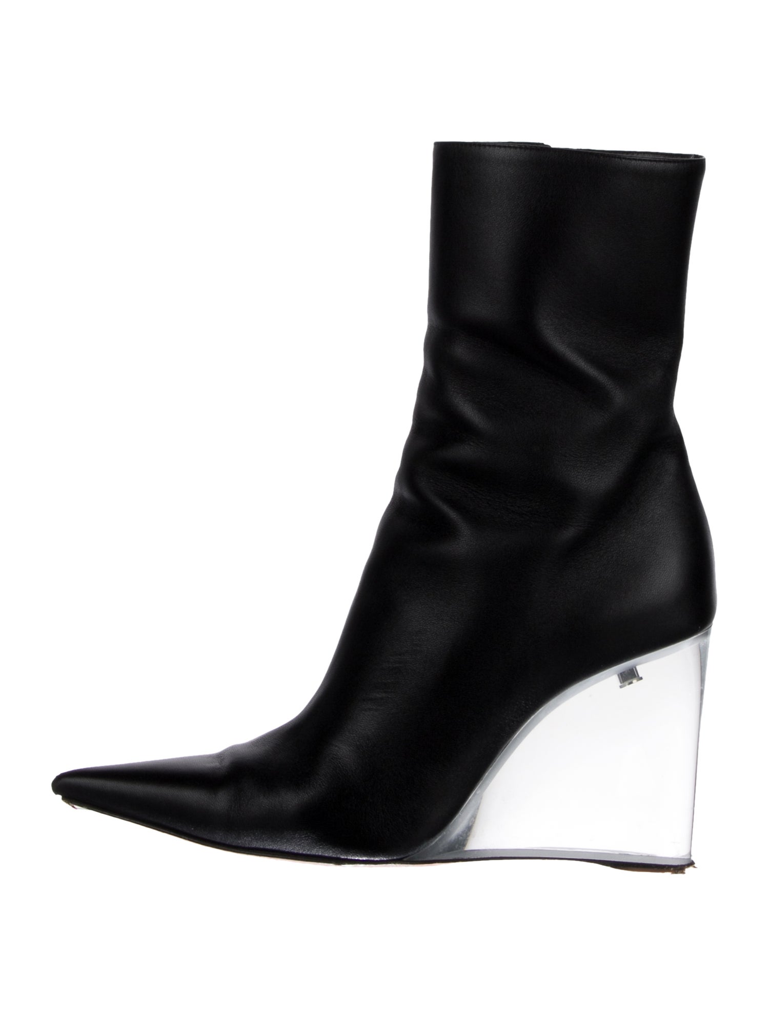 Amina Muaddi Pernille Leather Boots