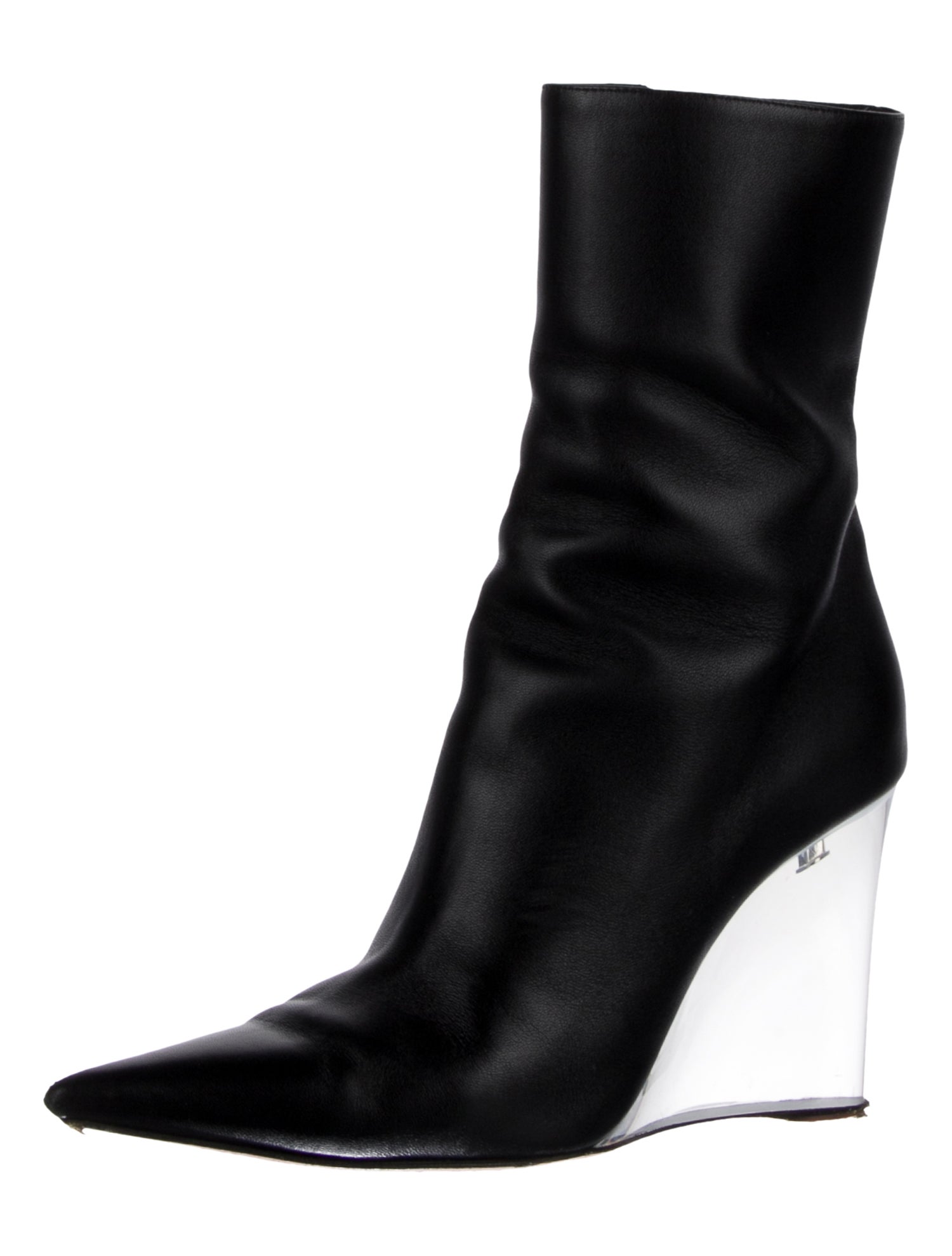 Amina Muaddi Pernille Leather Boots