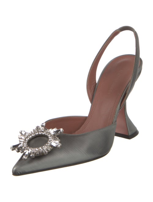Amina Muaddi Begum Satin Slingback Pumps