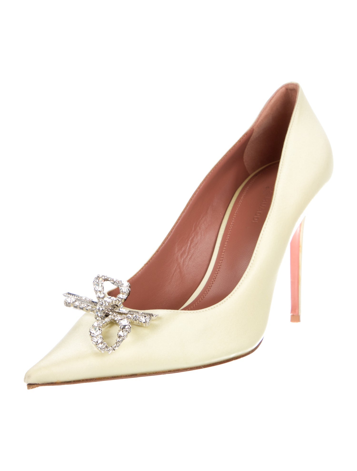 Amina Muaddi Rosie Satin Pumps