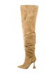 Amina Muaddi Suede Slouch Boots