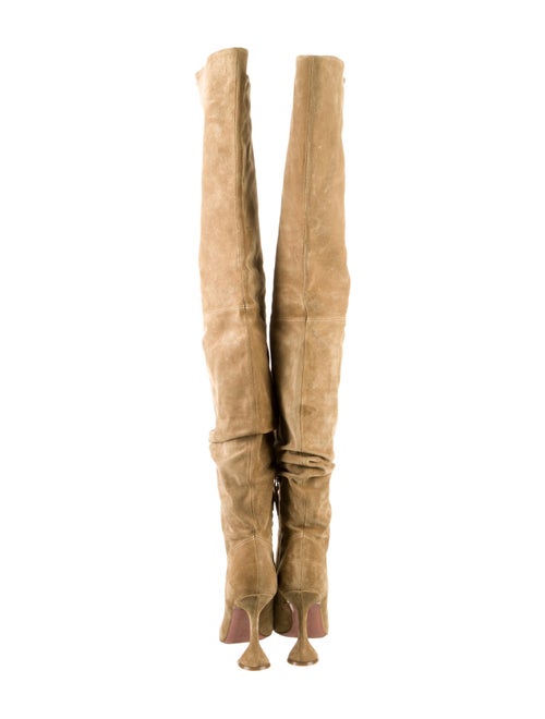 Amina Muaddi Suede Slouch Boots