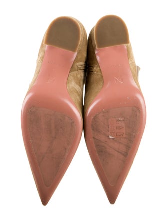 Amina Muaddi Suede Slouch Boots