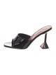 Amina Muaddi Patent Leather Slides