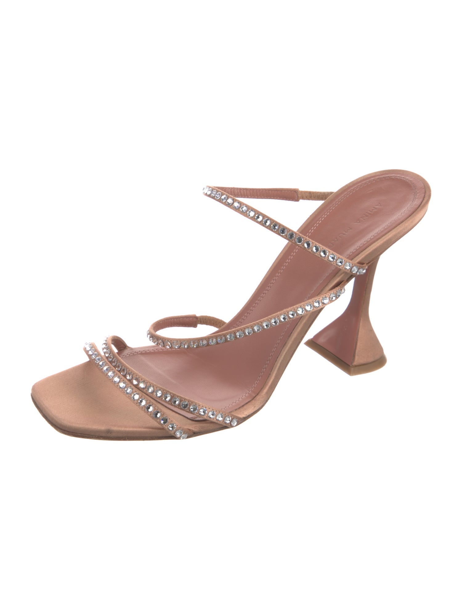 Amina Muaddi Naima Satin Slides