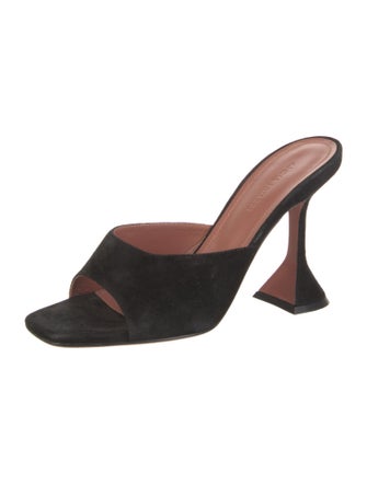 Amina Muaddi Lupita Suede Slides