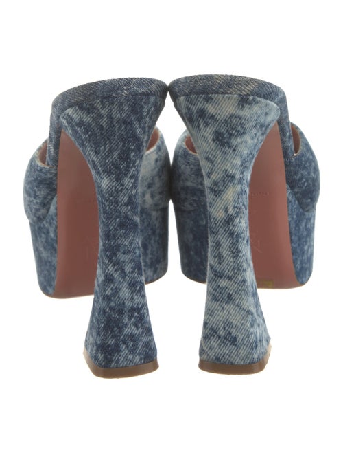 Amina Muaddi Denim Slides