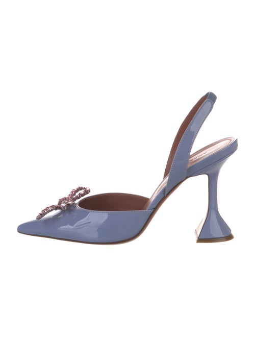Amina Muaddi Rosie Satin Slingback Pumps