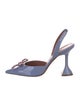 Amina Muaddi Rosie Satin Slingback Pumps