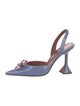 Amina Muaddi Rosie Satin Slingback Pumps