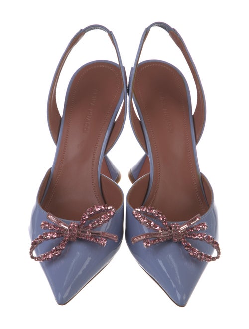 Amina Muaddi Rosie Satin Slingback Pumps
