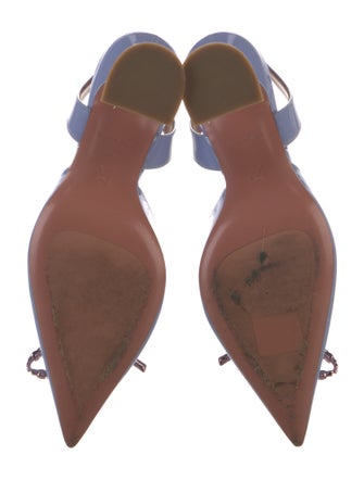 Amina Muaddi Rosie Satin Slingback Pumps