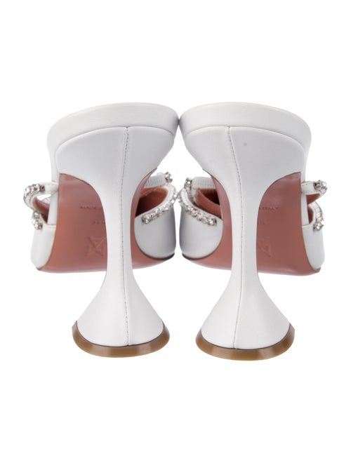 Amina Muaddi Leather Mules