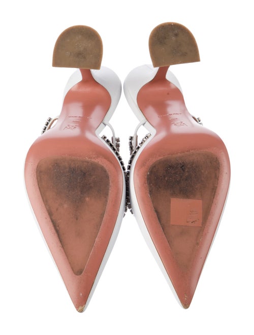 Amina Muaddi Leather Mules