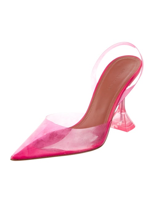 Amina Muaddi Holli PVC Slingback Pumps