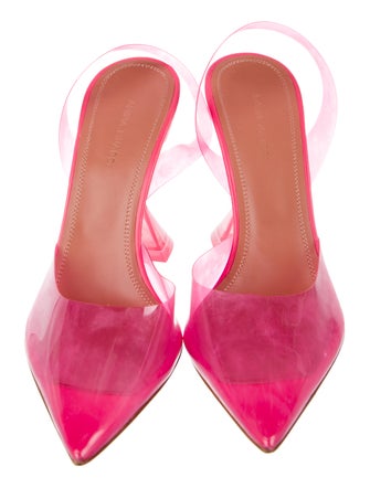 Amina Muaddi Holli PVC Slingback Pumps