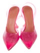 Amina Muaddi Holli PVC Slingback Pumps