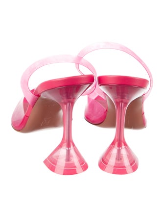 Amina Muaddi Holli PVC Slingback Pumps