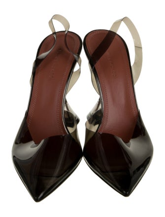 Amina Muaddi PVC Slingback Pumps