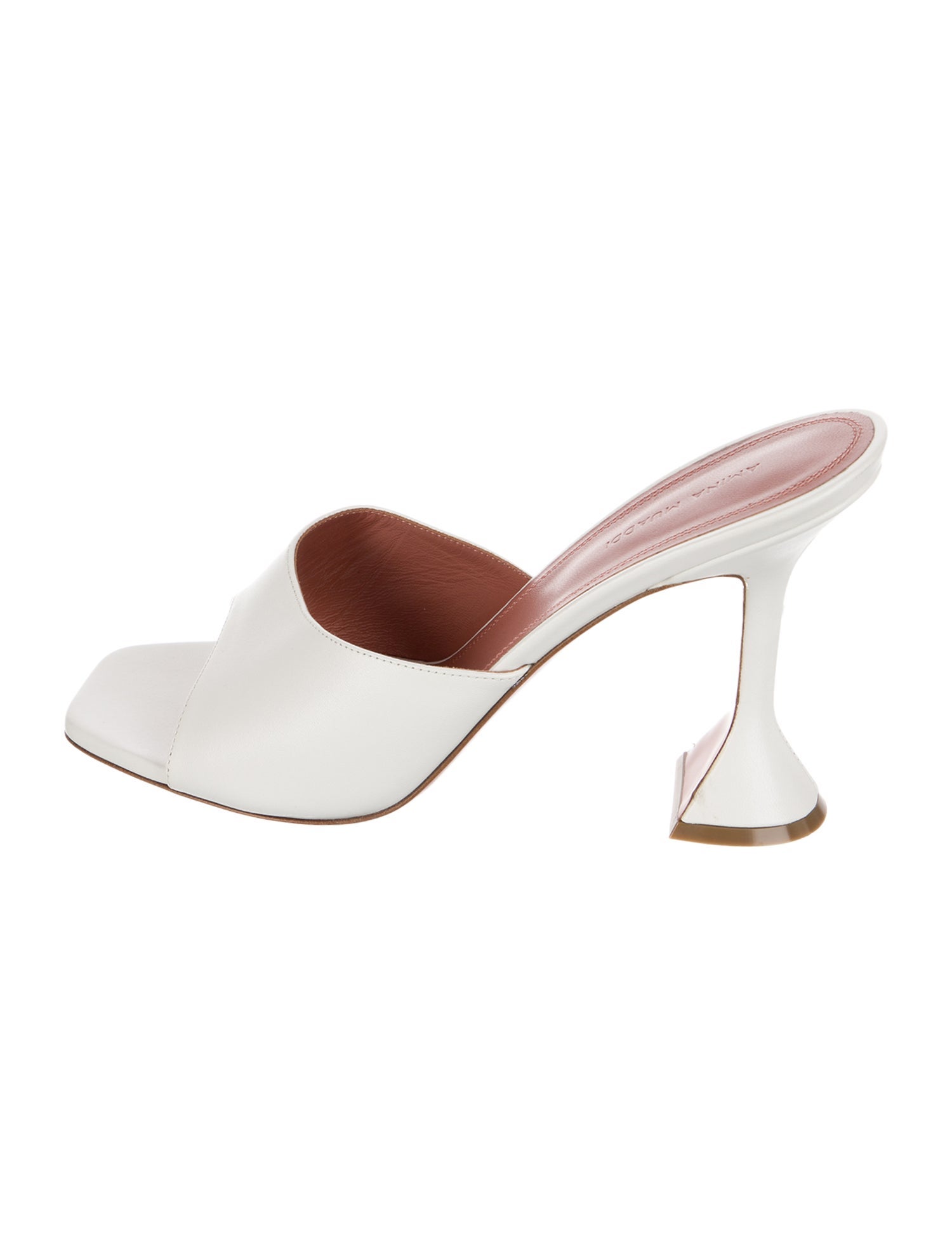 Amina Muaddi Leather Slides