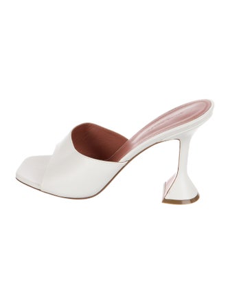 Amina Muaddi Leather Slides