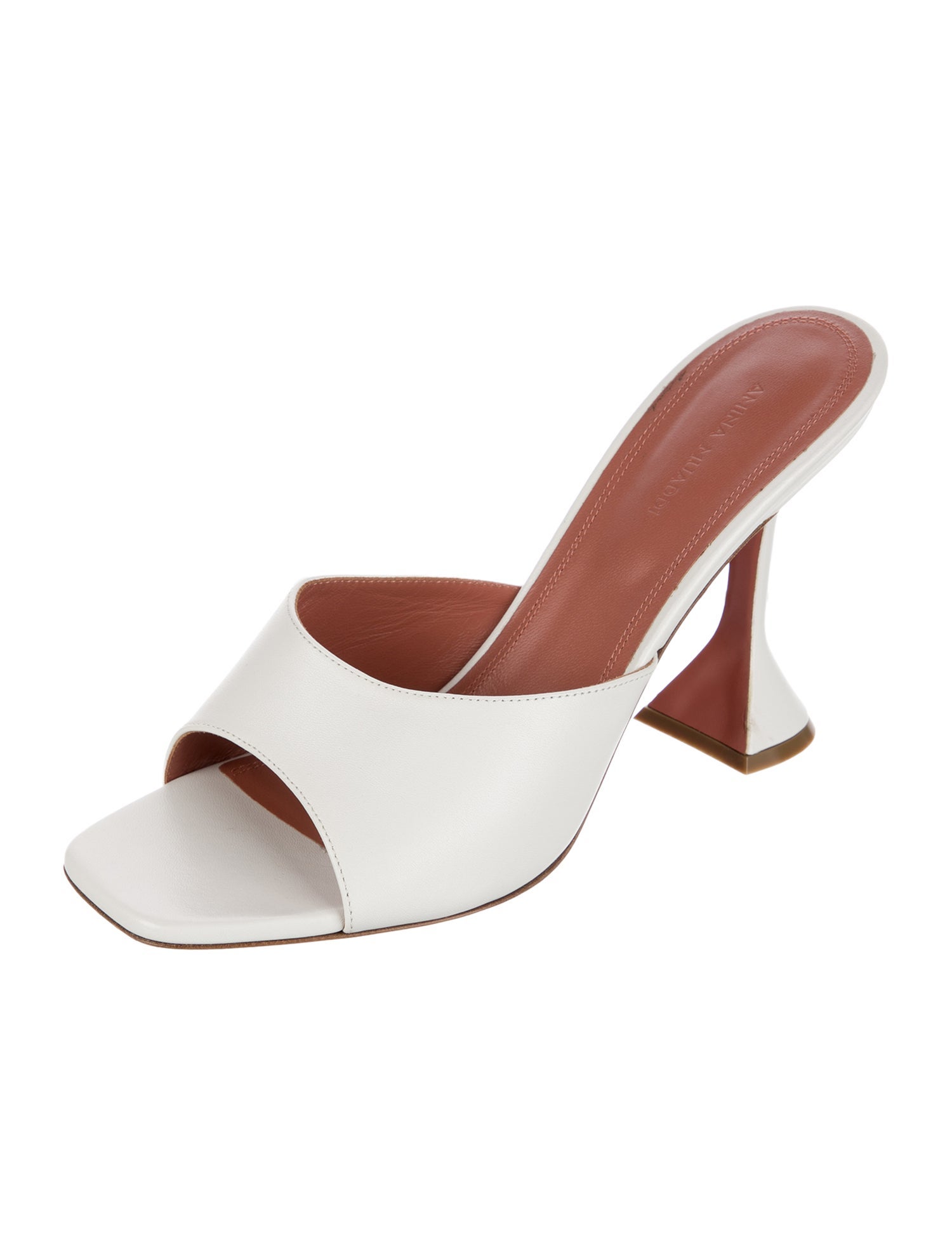 Amina Muaddi Leather Slides