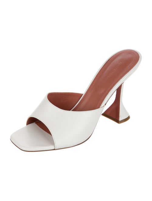 Amina Muaddi Leather Slides