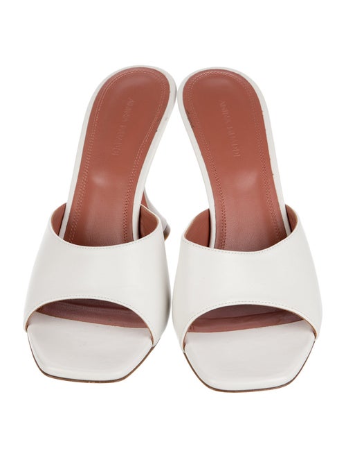 Amina Muaddi Leather Slides