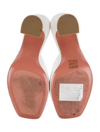 Amina Muaddi Leather Slides