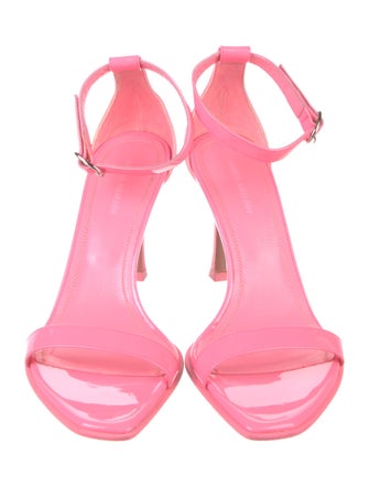 Amina Muaddi KIM Patent Leather Sandals