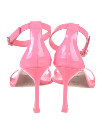 Amina Muaddi KIM Patent Leather Sandals