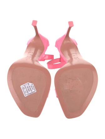 Amina Muaddi KIM Patent Leather Sandals