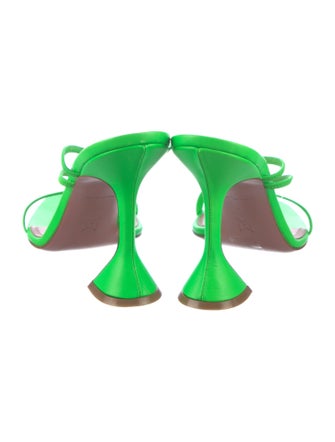 Amina Muaddi Leather Slides