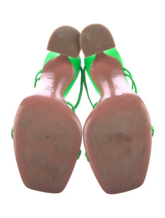 Amina Muaddi Leather Slides