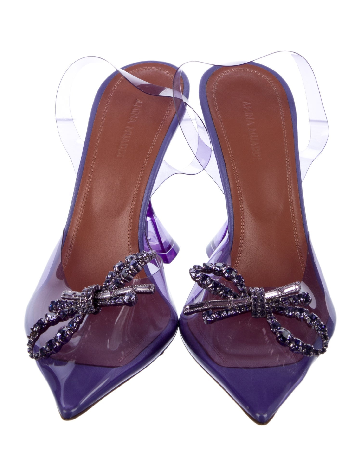 Amina Muaddi Rosie PVC Slingback Pumps