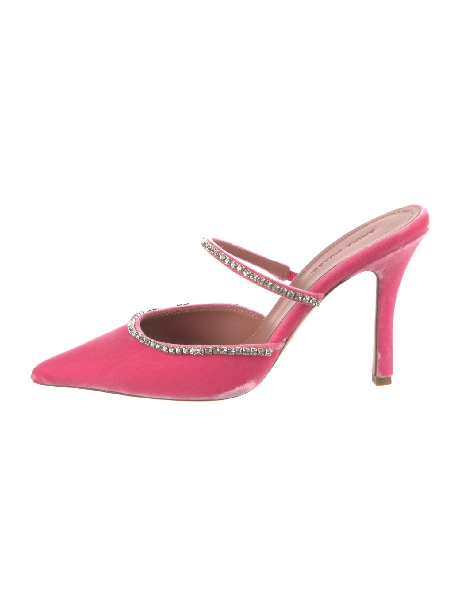 Amina Muaddi Gilda Satin Slides