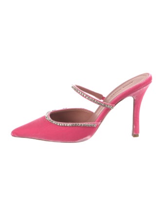 Amina Muaddi Gilda Satin Slides