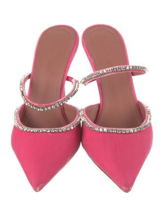 Amina Muaddi Gilda Satin Slides