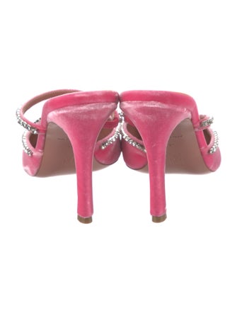 Amina Muaddi Gilda Satin Slides