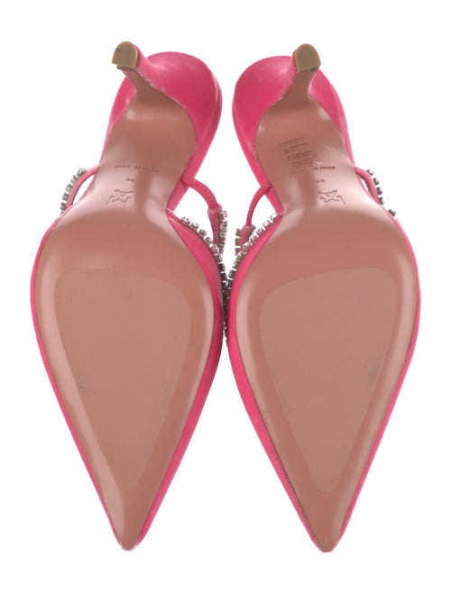 Amina Muaddi Gilda Satin Slides