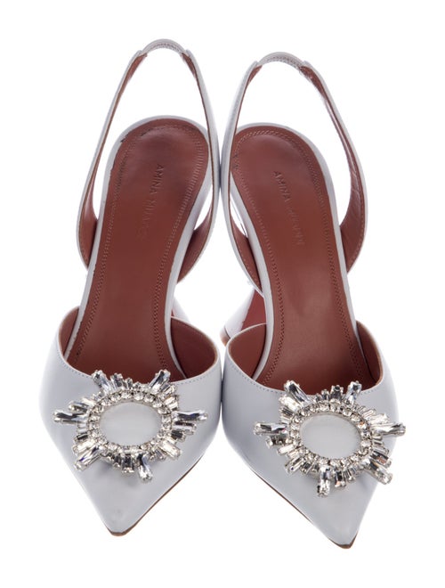 Amina Muaddi Begum Leather Slingback Pumps