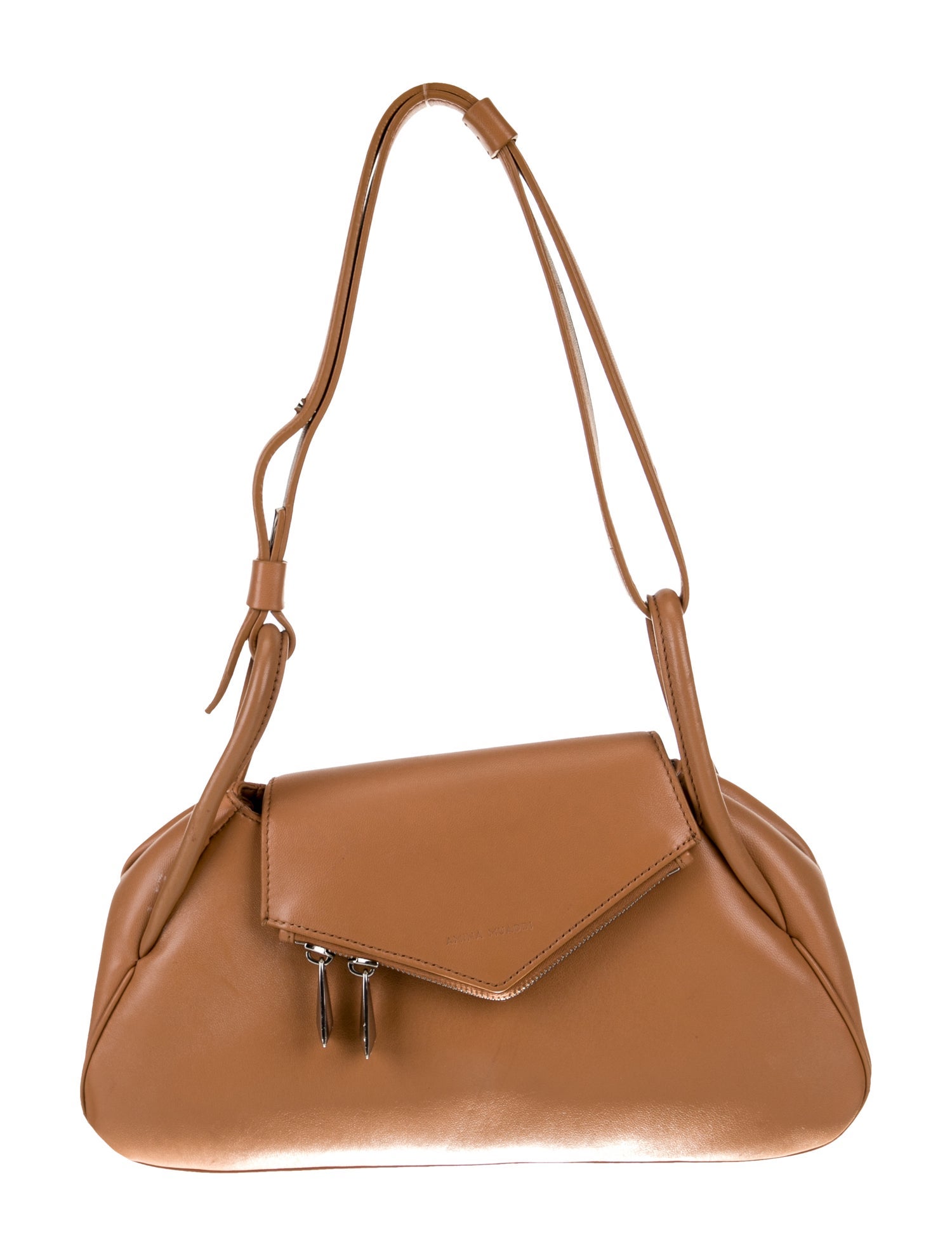 Amina Muaddi Leather Shoulder Bag