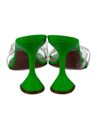 Amina Muaddi Leather Slides