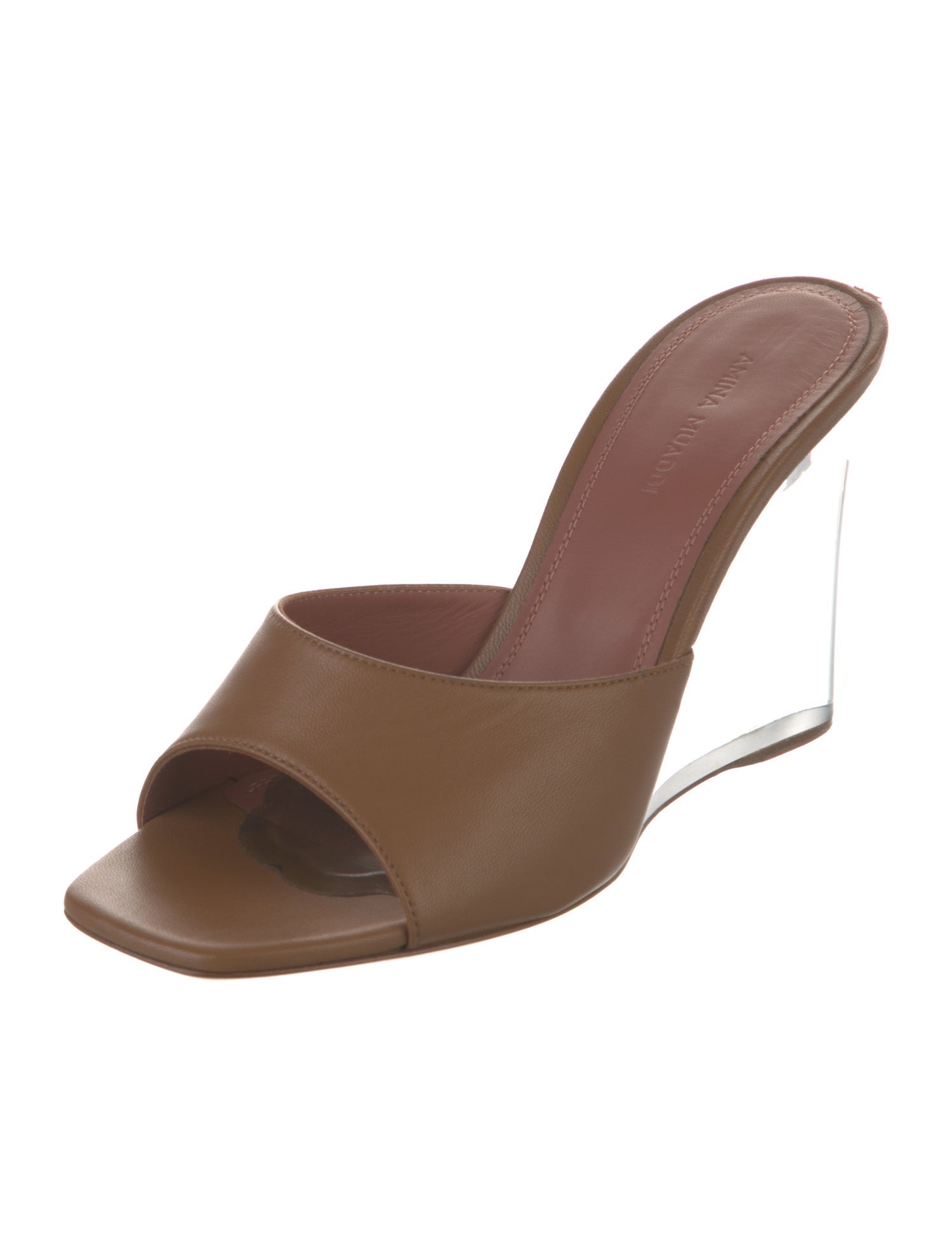 Amina Muaddi Lupita Leather Slides