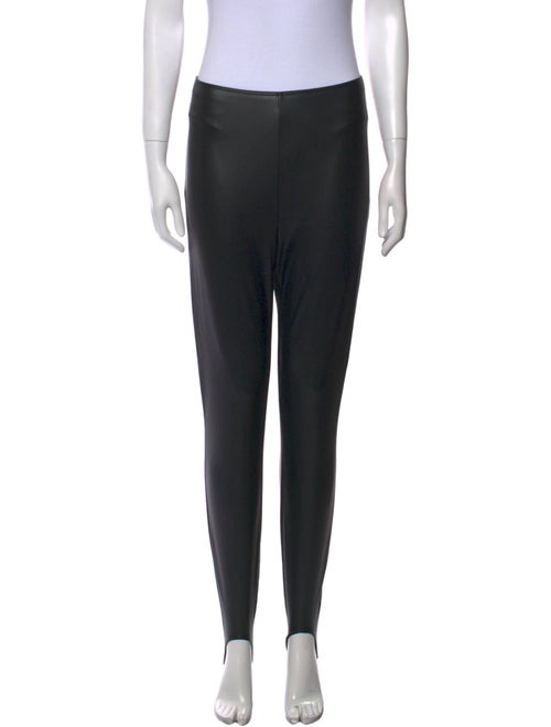 Amina Muaddi Faux Leather Skinny Leg Pants